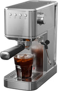 JZ.CAFE Espresso Machine with Rapid Cold Brew, Hot & Iced Coffee Machine, Espresso Maker with Milk Frother Steam Wand, One Touch Control with 41oz Water Tank for Latte, Cappuccino, Gift