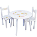 Kid's White Table Chair Set - Honey Bees