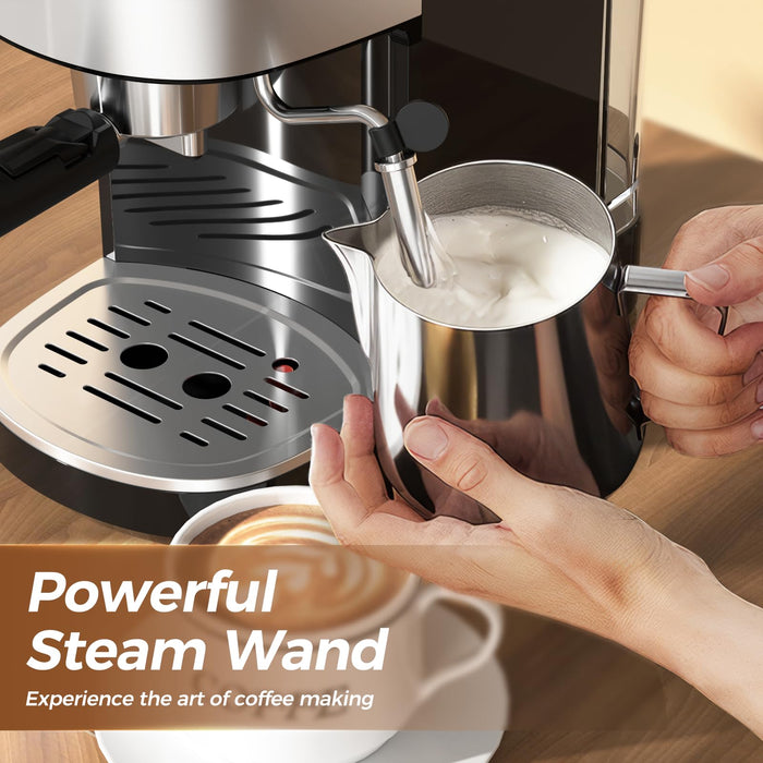 Kismile Stainless Steel 20 Bar Espresso Machine with Milk Frother