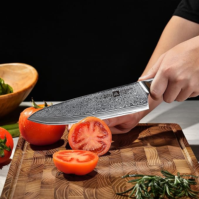 Klaus Meyer Empira 5 Piece Damascus Kitchen Knife Set With Magnetic Block
