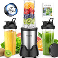 KOIOS Personal Blender for Smoothies with 3 x 22oz To-go Cups, BL319B Black