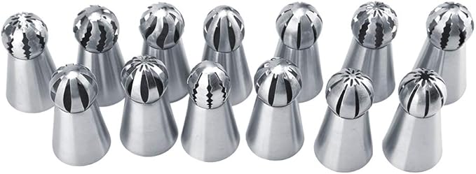 KooingTech 13PCS Russian Piping Tips Stainless Steel Piping Tips Set