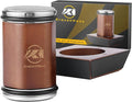 KraxenHaus Tumbler Rolling Knife Sharpener Kit – Magnetic Manual System with 4 Angles & Walnut Base Diamond & Ceramic Discs | Kitchen Knife Sharpening Tool | Interchangeable, Easy & Safe Design
