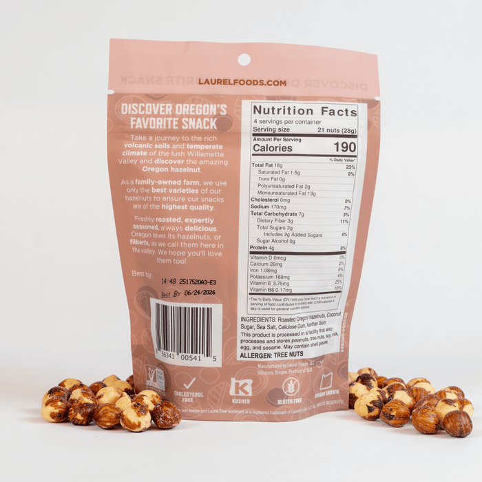 Laurel Foods, Sweet and Salty Hazelnuts, 4oz.