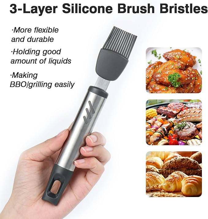 Lebabo Silicone Grill Brush for Oil and Sauce, Set of 2 Basting Brush