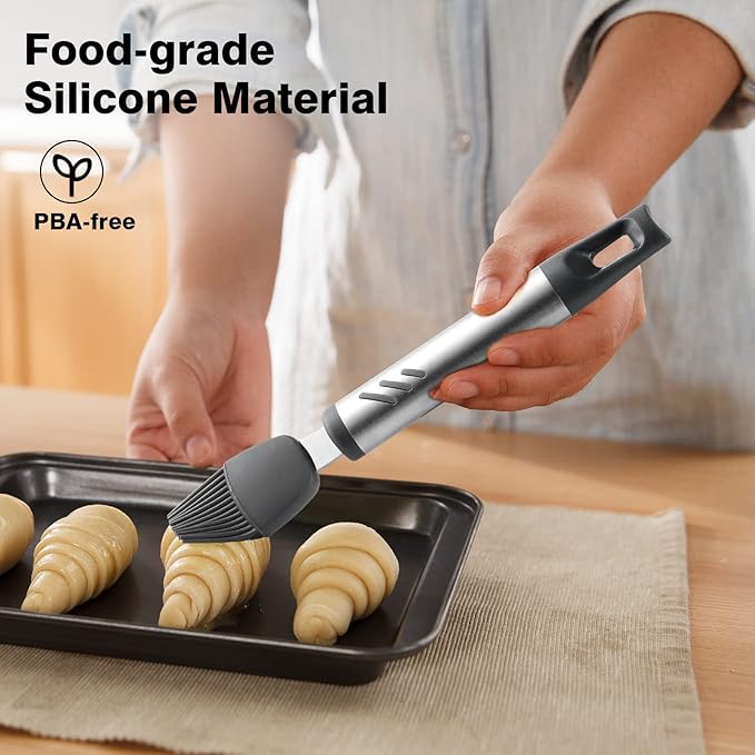 Lebabo Silicone Grill Brush for Oil and Sauce, Set of 2 Basting Brush