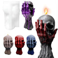 Lednica Skull Silicone Candle Mold, 3D Ghost Hand Skeleton Mold for Epoxy Resin Casting, Aromatherapy Soap, Resin Arts Crafts, Home Decor and Gifts Birthday, Themed Party