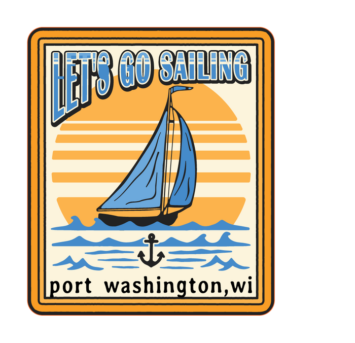Let's Go Sailing PW Sticker