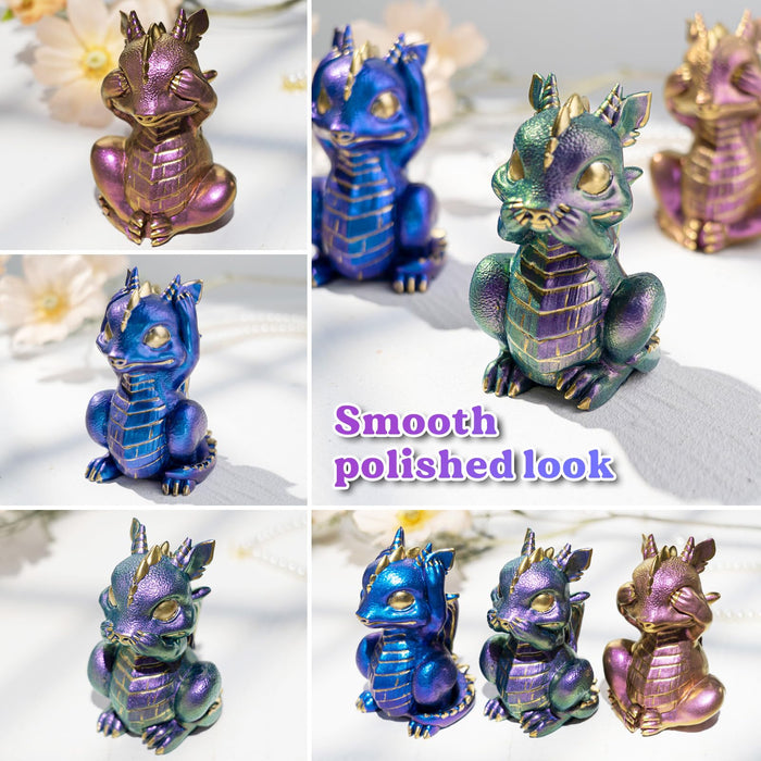 LET'S RESIN Dragon Resin Molds, 3 Pcs Lively 3D Animal Silicone Molds