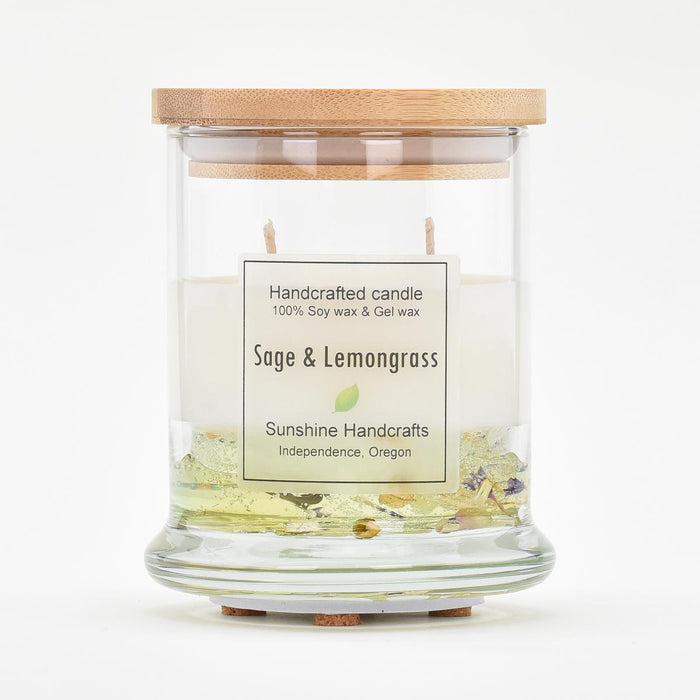 Light Up Sage & Lemongrass Botanical Gel Candle front