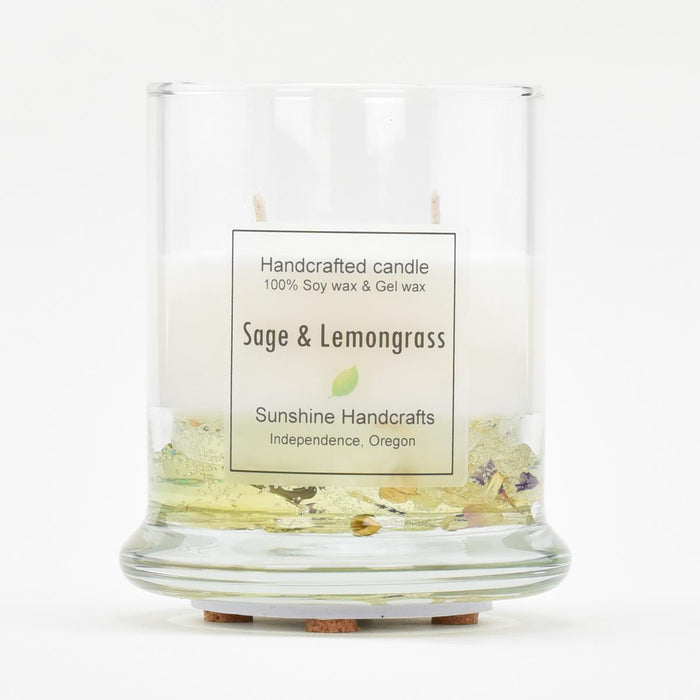 Light Up Sage & Lemongrass Botanical Gel Candle without lid