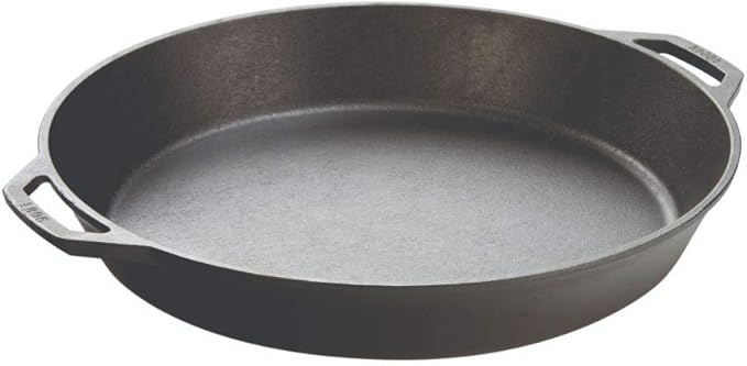 Lodge Pre-Seasoned Cast Iron Skillet with Dual Loop Handles, 17 Inches