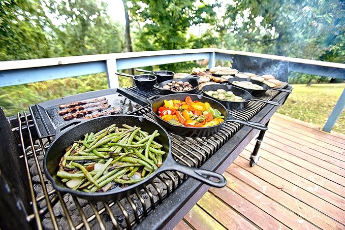 Lodge Pre-Seasoned Cast Iron Skillet with Dual Loop Handles, 17 Inches