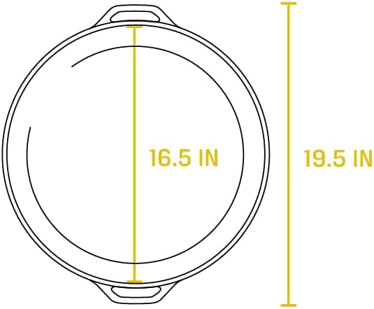 Lodge Pre-Seasoned Cast Iron Skillet with Dual Loop Handles, 17 Inches