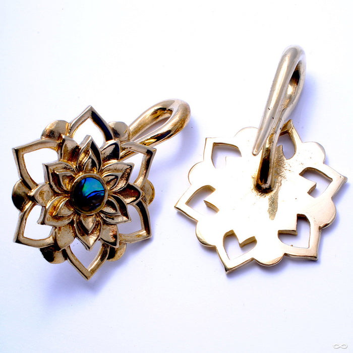 Lotus Weights from Buddha Jewelry in Brass w/ Shell
