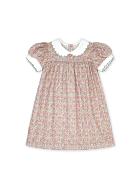 Lullaby - AUTUMN GARDEN DRESS WITH SWEETGRASS CORDUROY PIPING - floral