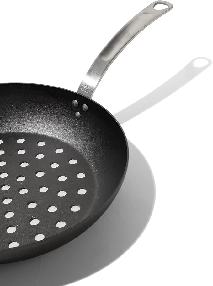 Made In Cookware - 12" Seasoned Carbon Steel Grill Frying Pan