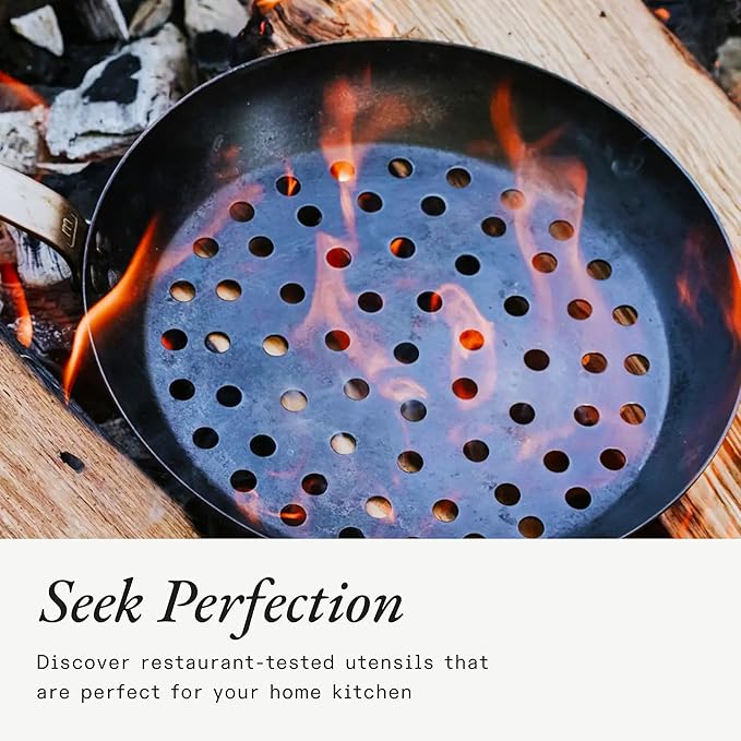 Made In Cookware - 12" Seasoned Carbon Steel Grill Frying Pan