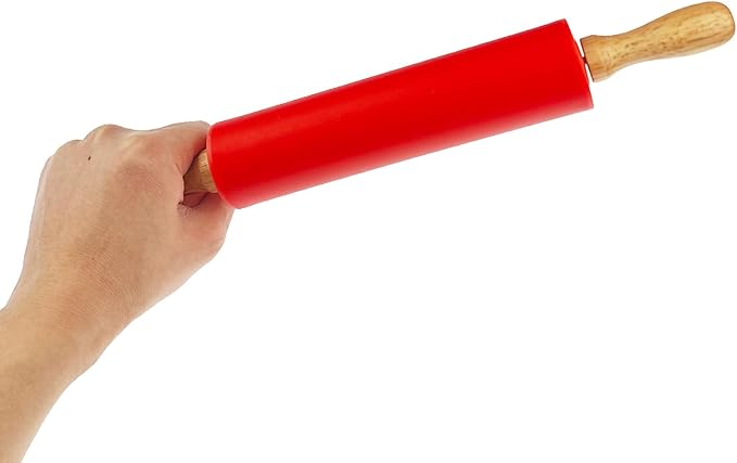 Miokun 6 Pack Small Rolling Pin for Kids, Kids Rolling Pin for Home Kitchen (6 colors) (12 Inch)