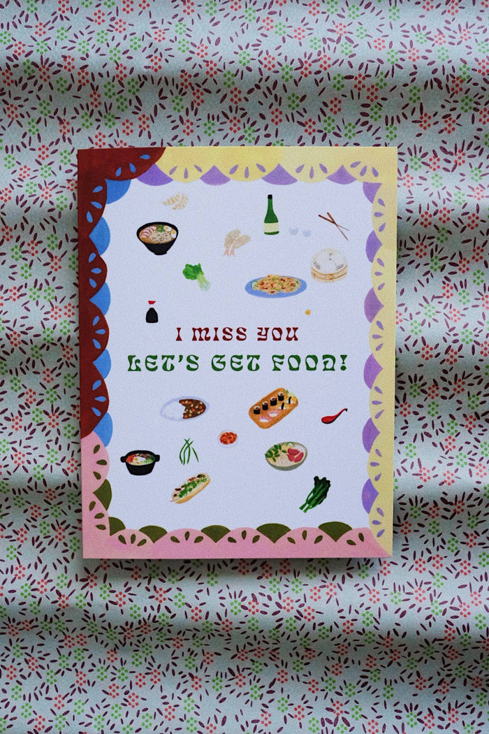 Miss You Food Card