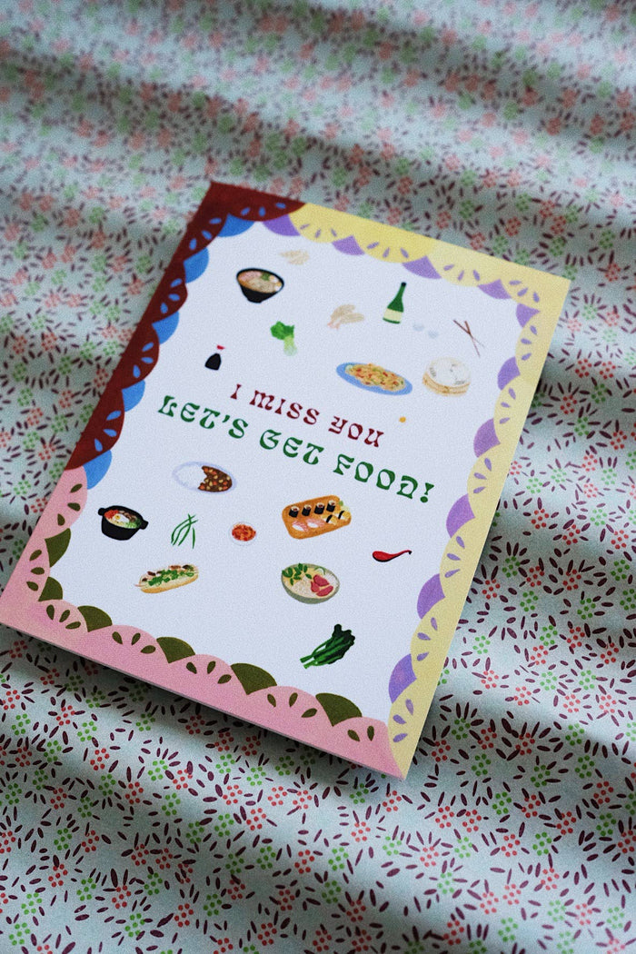Miss You Food Card
