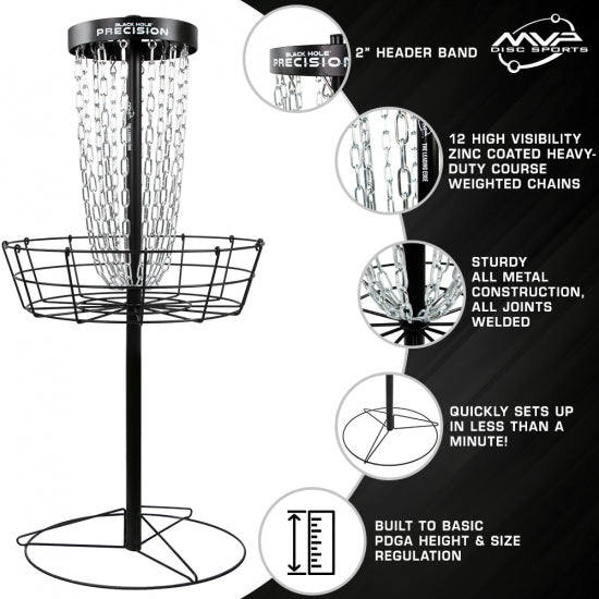 MVP Black Hole® Precision Disc Golf Basket