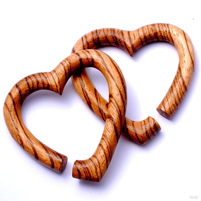 My Broken Heart in Wood from Maya Jewelry in Zebrawood
