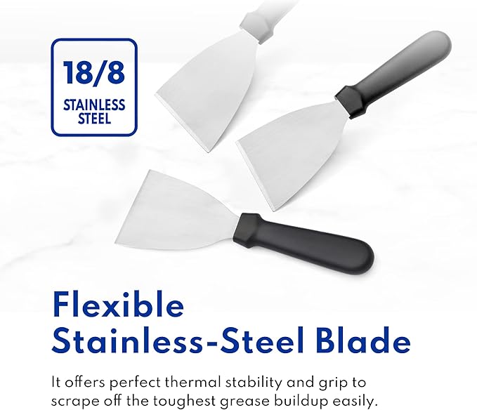 New Star Foodservice Stainless Steel Slant Edge Grill Scraper
