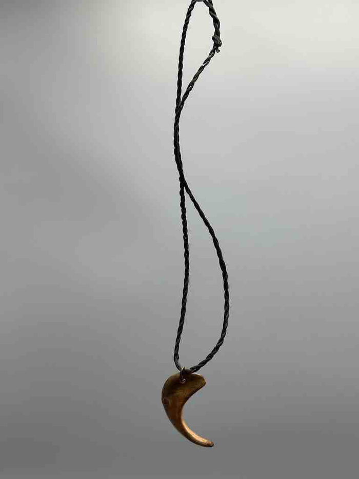 Old Used Vintage Wooden Claw Grigri Amulet Pendant Necklace - Mali - view 3
