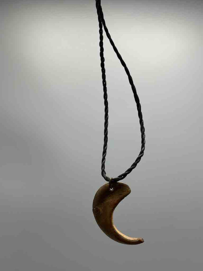 Old Used Vintage Wooden Claw Grigri Amulet Pendant Necklace - Mali - view 4