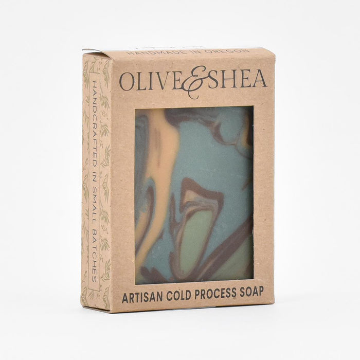 Olive & Shea Northwest Forest Soap in box