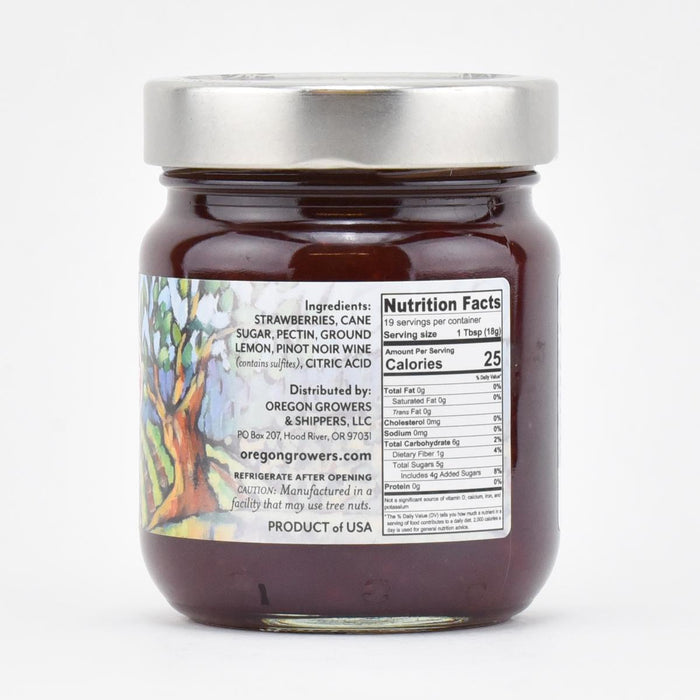 Oregon Growers Strawberry Pinot Noir Fruit Spread, 12oz.