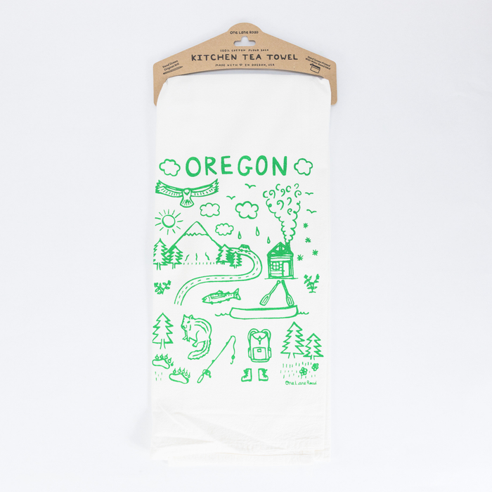Oregon Icons Kitchen Towel