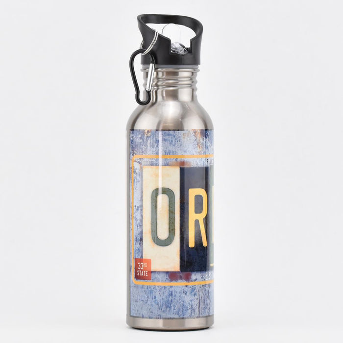 Oregon License Plate Stainless Steel Water Bottle