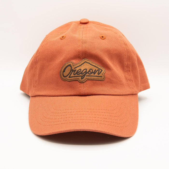 Oregon Script Leather Patch Hat