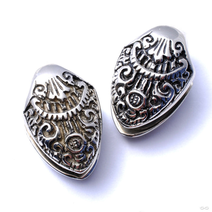 Ornate Spade Weights from Diablo Organics in White Brass