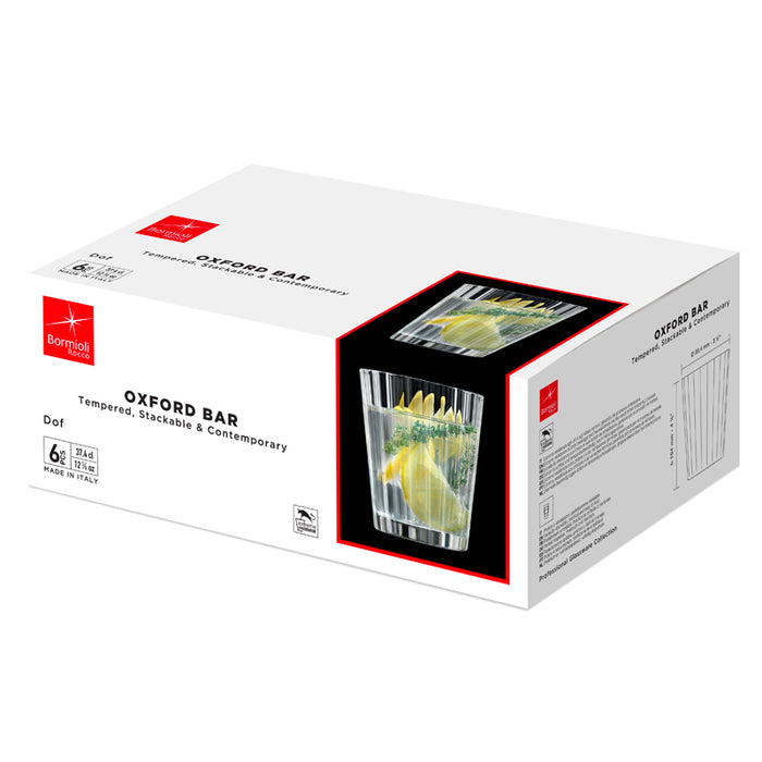 Oxford Bicchiere Dof 37,4 cl Set 6 Pz Impilabile In Vetro Temperato