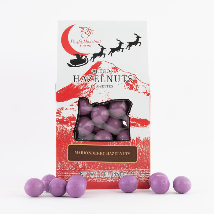 Pacific Hazelnut Farms Marionberry Chocolate Hazelnuts in Holiday Box, 16oz.