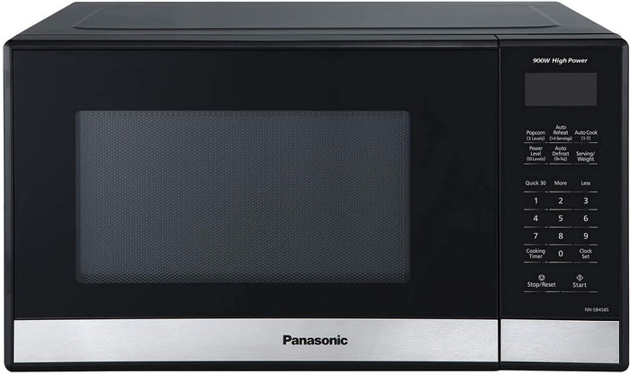 Panasonic NN-SB458S Compact Microwave Oven, 0.9 cu.ft., Stainless Steel/Silver