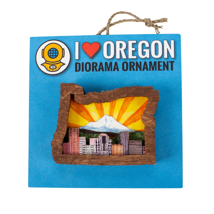 PDX Oregon Skyline Wood Ornament