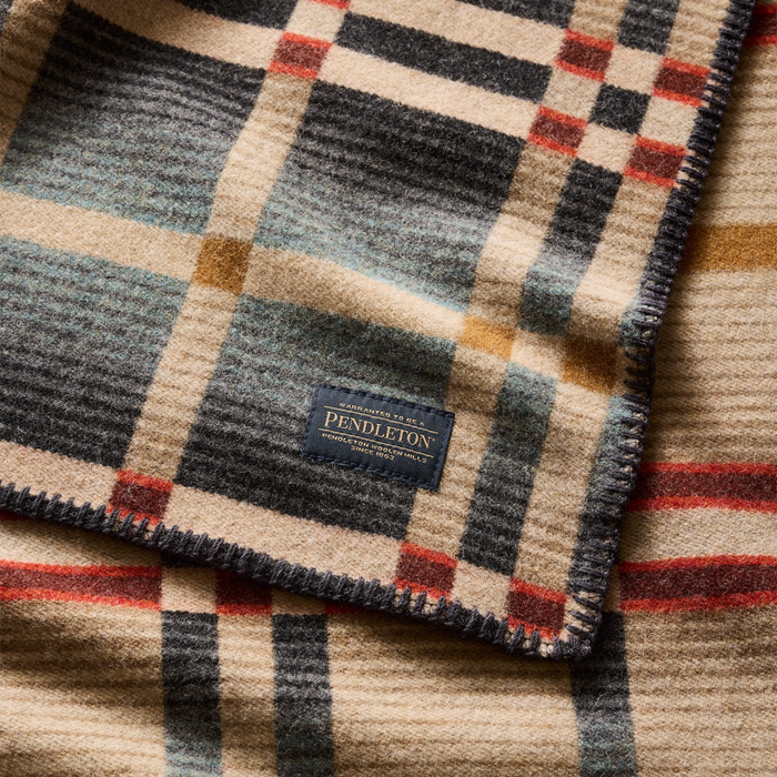Pendleton Four Square Slide Mountain Shale Wool Throw