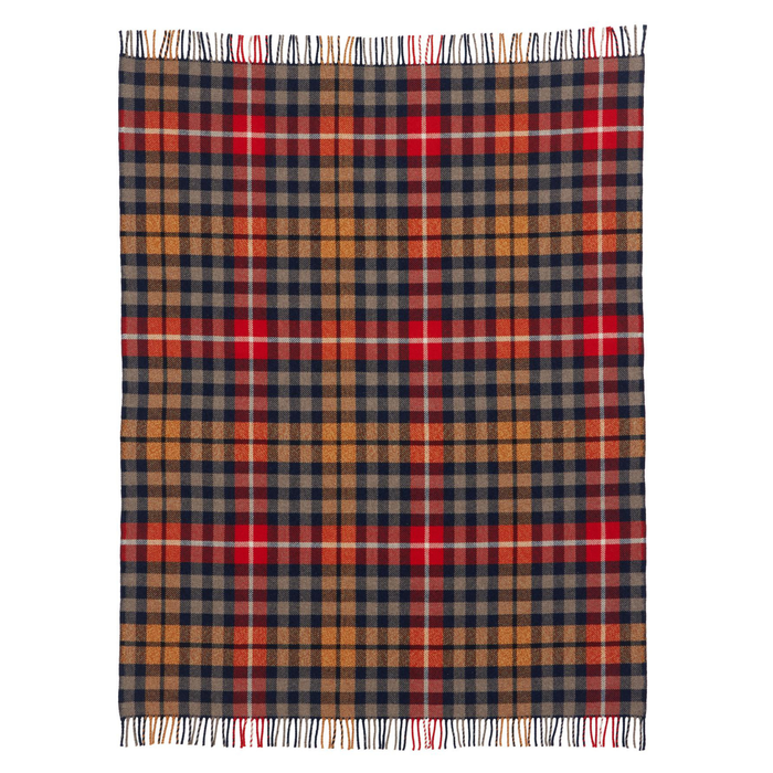 Pendleton Hickory Navy/Rust Jacquard Wool Blanket, Throw