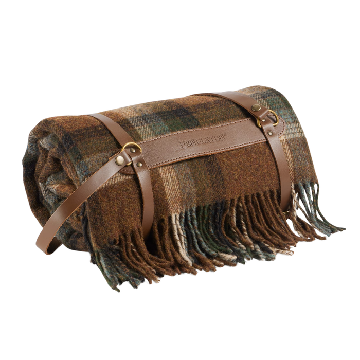 Pendleton Motor Robe Redwood Throw with Leather Carrier