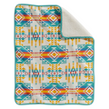 Pendleton Pilot Rock Ivory Sherpa Stroller Blanket