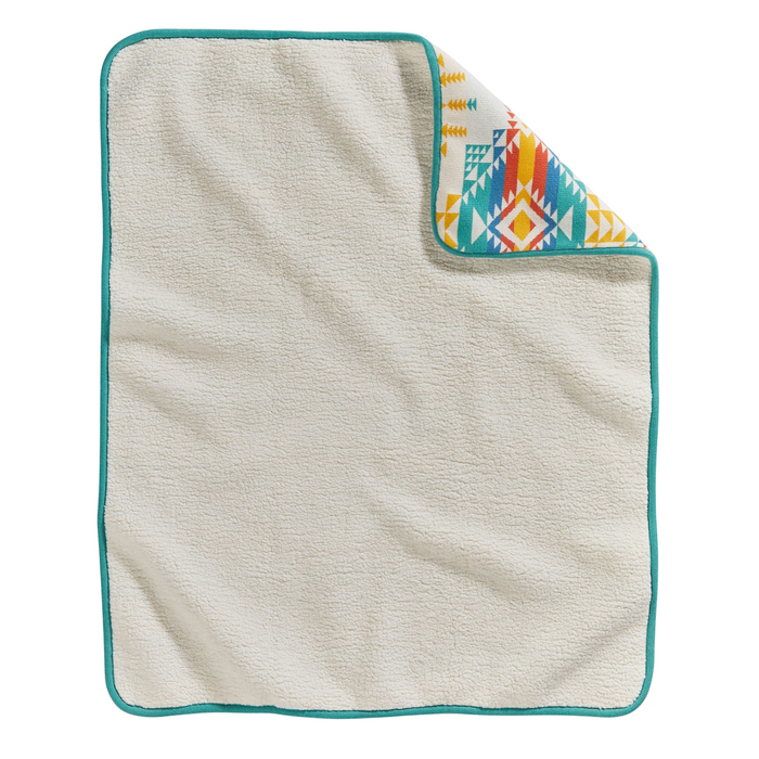 Pendleton Pilot Rock Ivory Sherpa Stroller Blanket