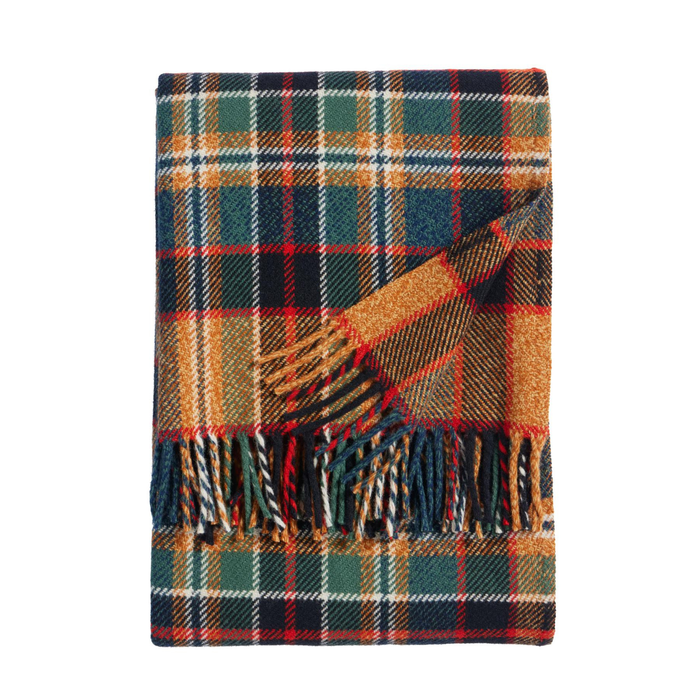 Pendleton Sycamore Gold/Green Jacquard Wool Blanket, Throw