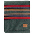 Pendleton Yakima Camp Green Heather Wool Blanket, Queen