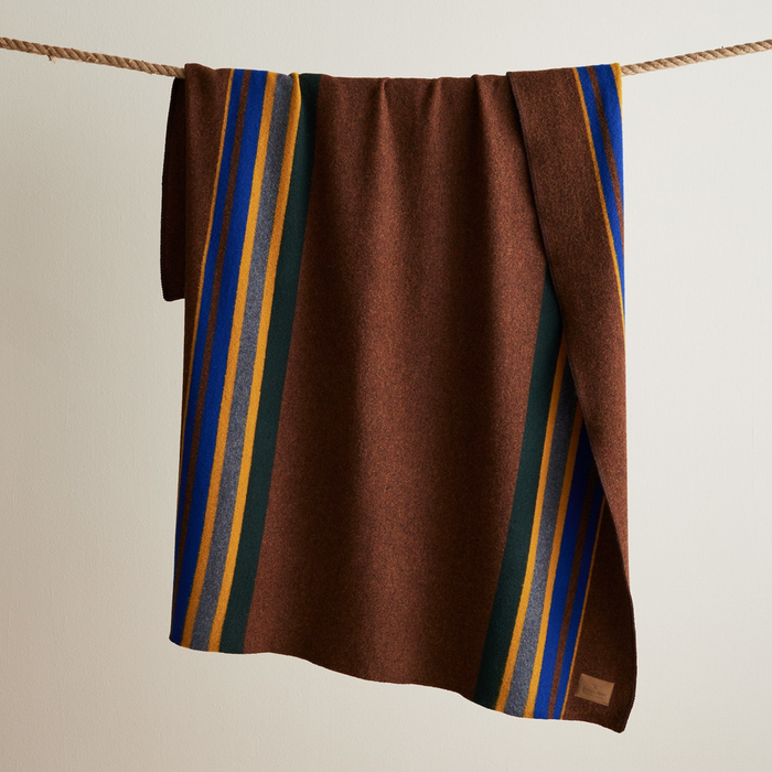 Pendleton Yakima Camp Tobacco Wool Blanket, Queen