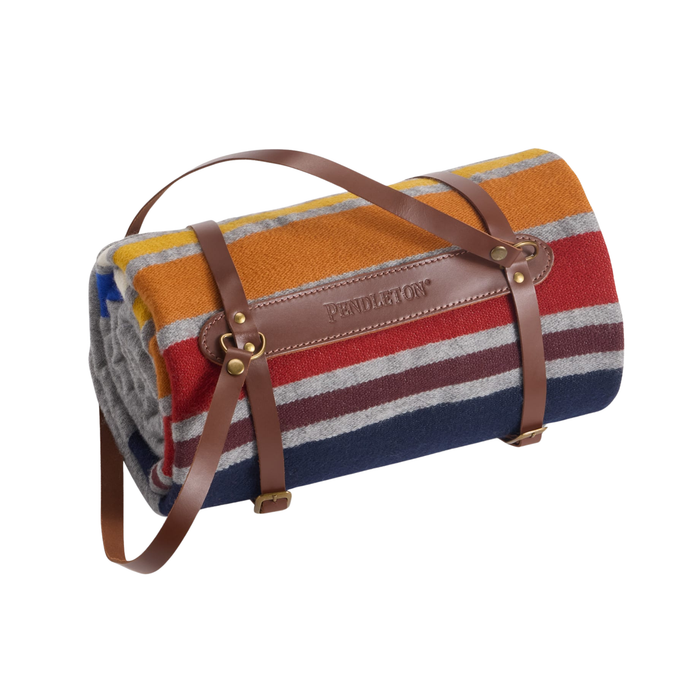 Pendleton Yosemite Grey National Park Throw with Leather Carrier