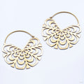 Peony Hoops from Diablo Organics in brass